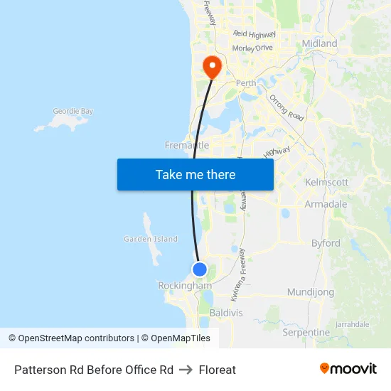 Patterson Rd Before Office Rd to Floreat map