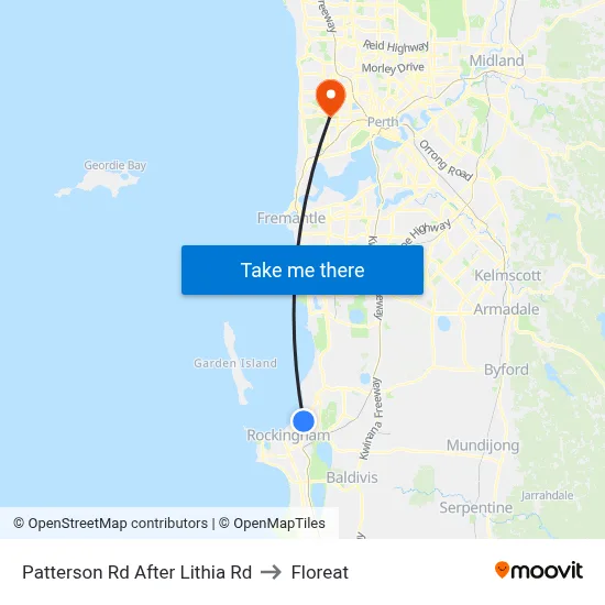 Patterson Rd After Lithia Rd to Floreat map
