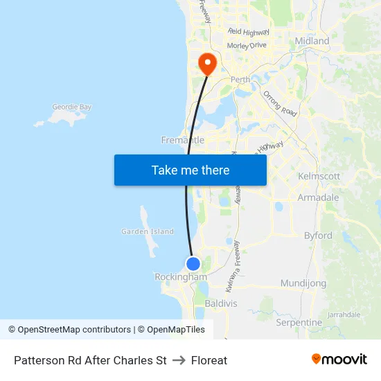 Patterson Rd After Charles St to Floreat map