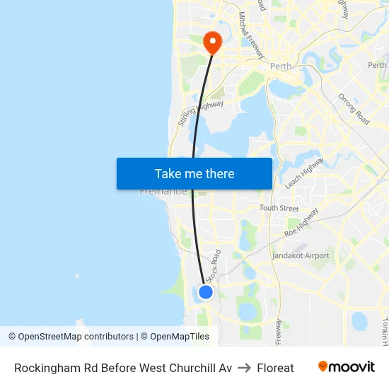 Rockingham Rd Before West Churchill Av to Floreat map
