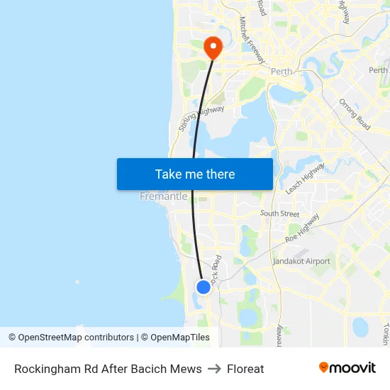 Rockingham Rd After Bacich Mews to Floreat map