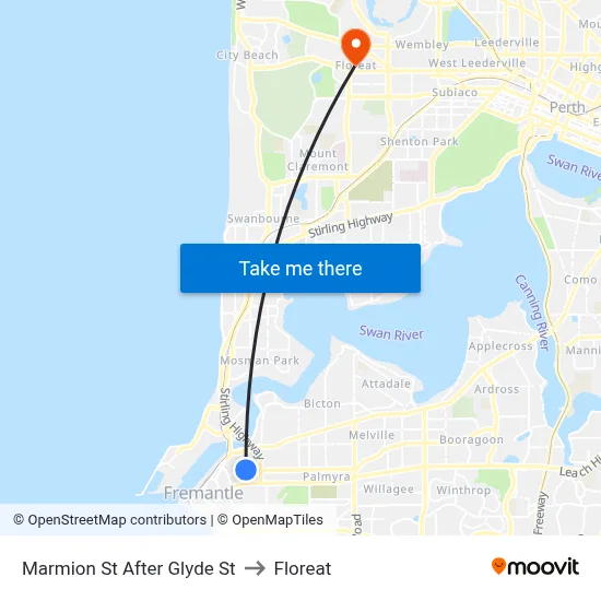 Marmion St After Glyde St to Floreat map