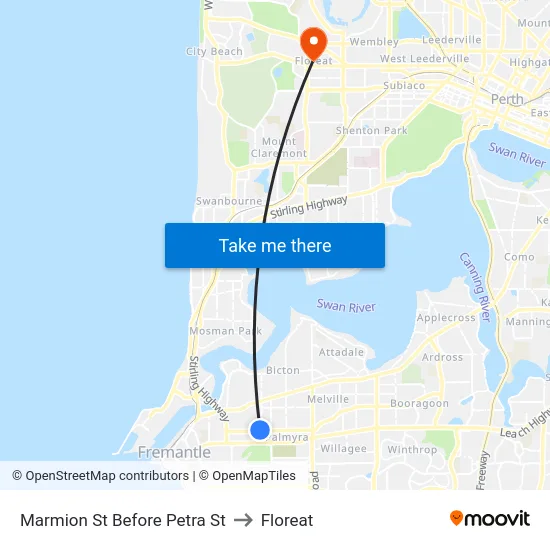 Marmion St Before Petra St to Floreat map