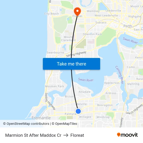 Marmion St After Maddox Cr to Floreat map