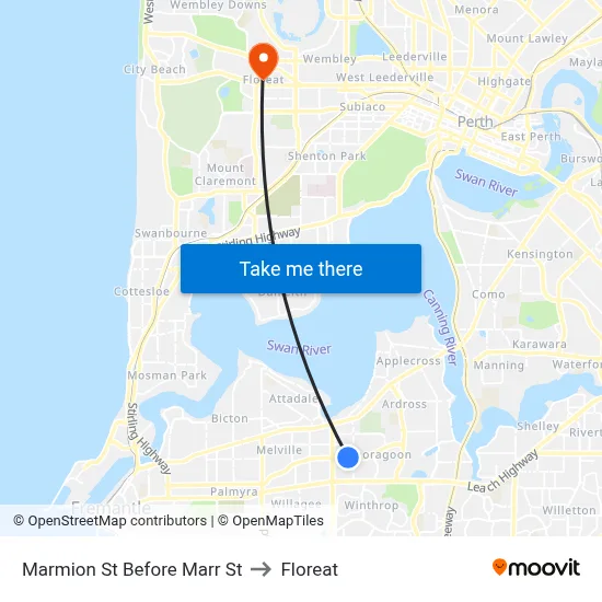 Marmion St Before Marr St to Floreat map