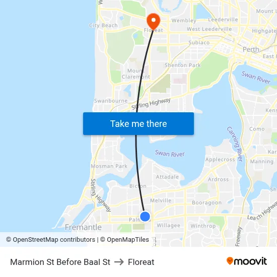 Marmion St Before Baal St to Floreat map