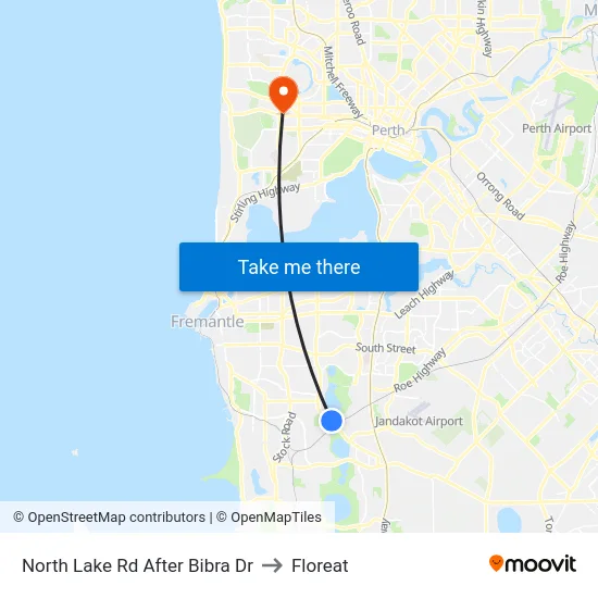 North Lake Rd After Bibra Dr to Floreat map
