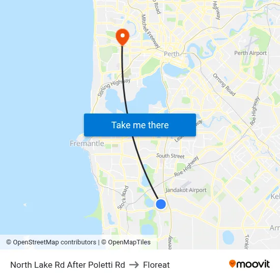 North Lake Rd After Poletti Rd to Floreat map