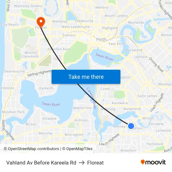 Vahland Av Before Kareela Rd to Floreat map