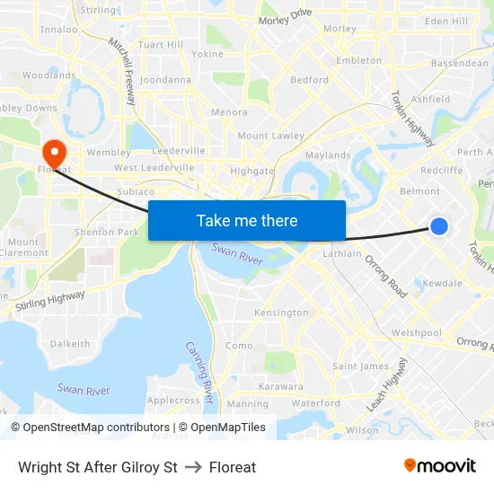 Wright St After Gilroy St to Floreat map