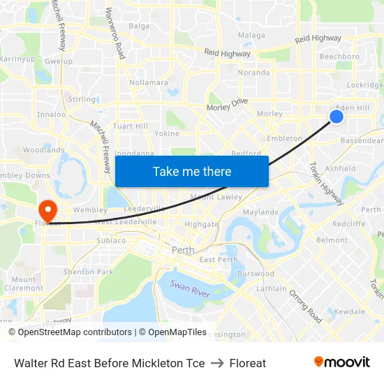 Walter Rd East Before Mickleton Tce to Floreat map