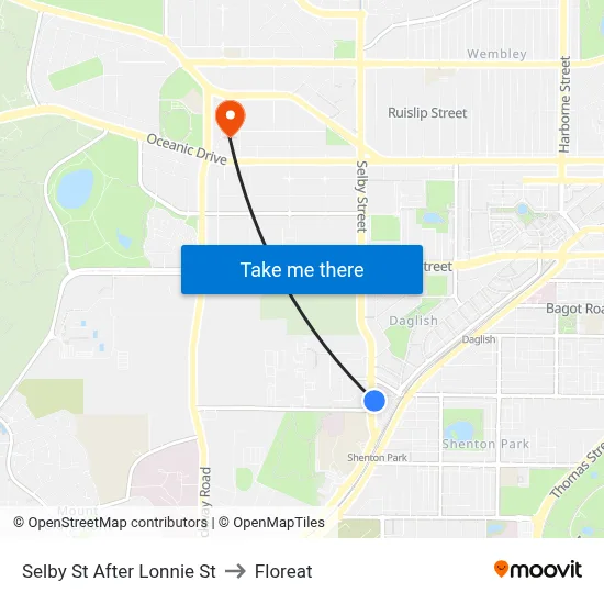 Selby St After Lonnie St to Floreat map