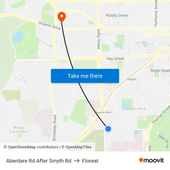 Aberdare Rd After Smyth Rd to Floreat map