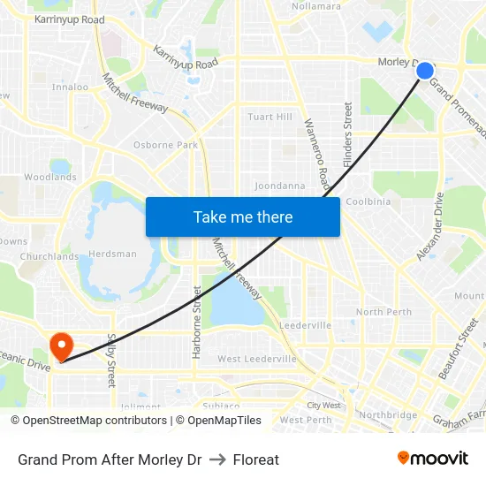 Grand Prom After Morley Dr to Floreat map