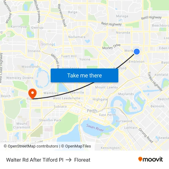 Walter Rd After Tilford Pl to Floreat map