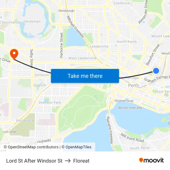 Lord St After Windsor St to Floreat map