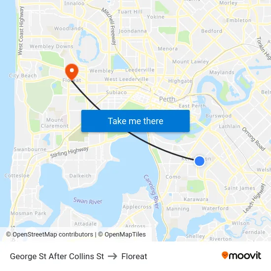 George St After Collins St to Floreat map