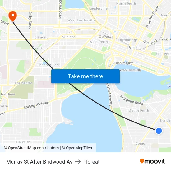 Murray St After Birdwood Av to Floreat map