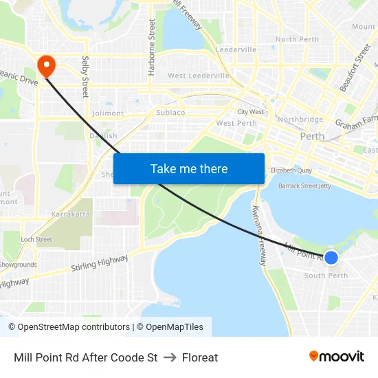 Mill Point Rd After Coode St to Floreat map
