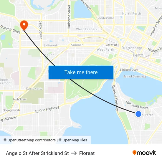 Angelo St After Strickland St to Floreat map
