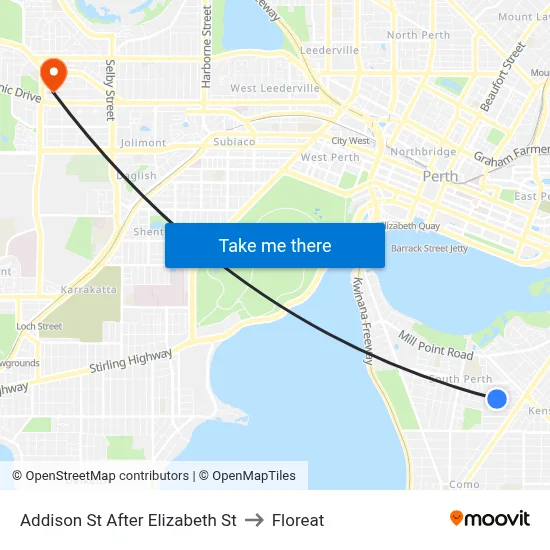 Addison St After Elizabeth St to Floreat map