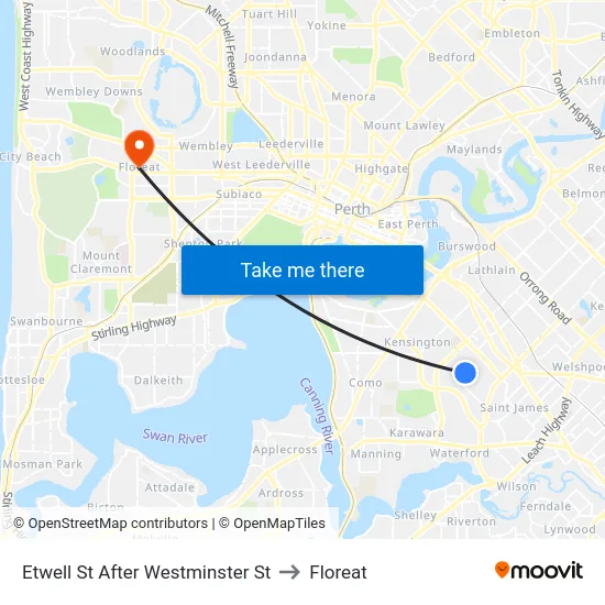 Etwell St After Westminster St to Floreat map