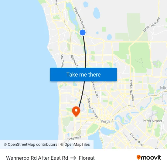 Wanneroo Rd After East Rd to Floreat map