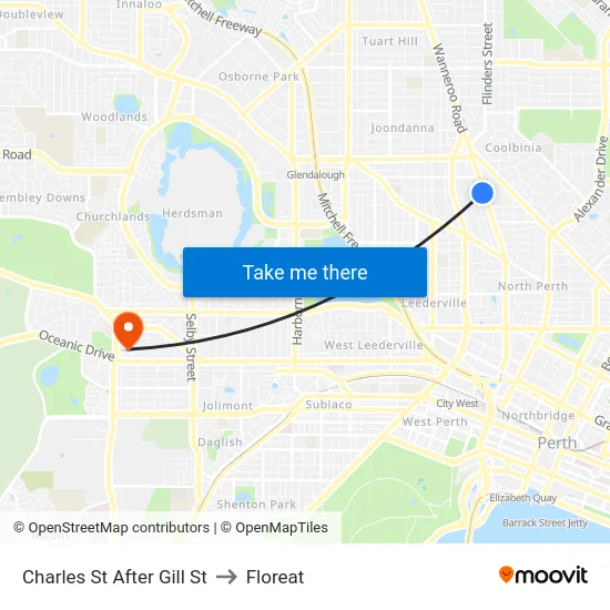 Charles St After Gill St to Floreat map