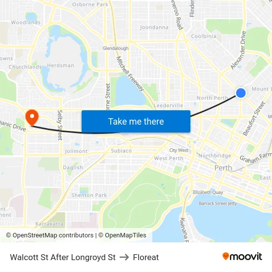 Walcott St After Longroyd St to Floreat map