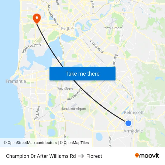 Champion Dr After Williams Rd to Floreat map