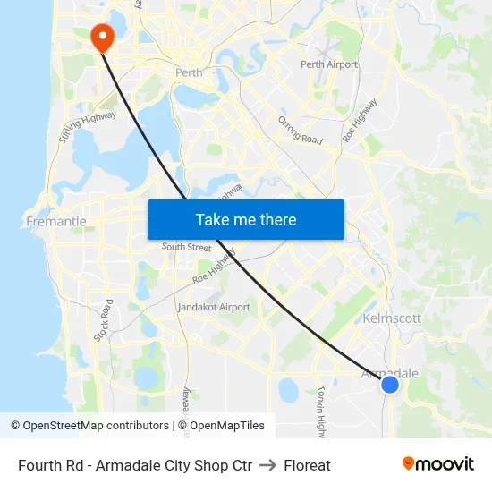 Fourth Rd - Armadale City Shop Ctr to Floreat map