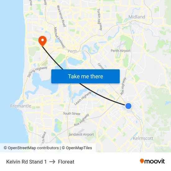 Kelvin Rd Stand 1 to Floreat map