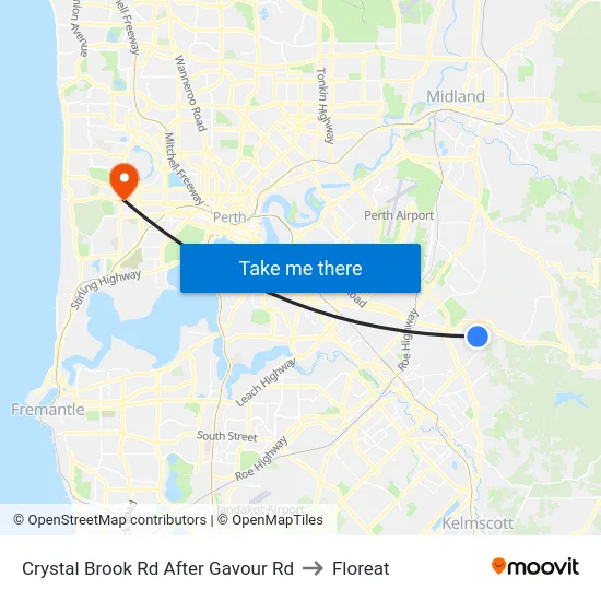 Crystal Brook Rd After Gavour Rd to Floreat map