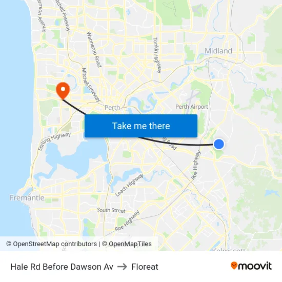Hale Rd Before Dawson Av to Floreat map