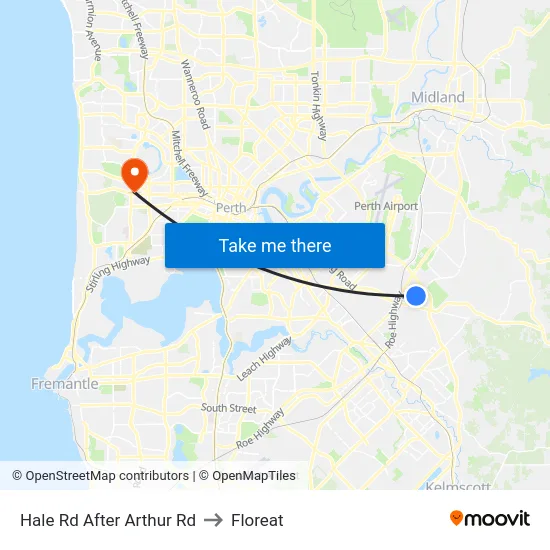 Hale Rd After Arthur Rd to Floreat map