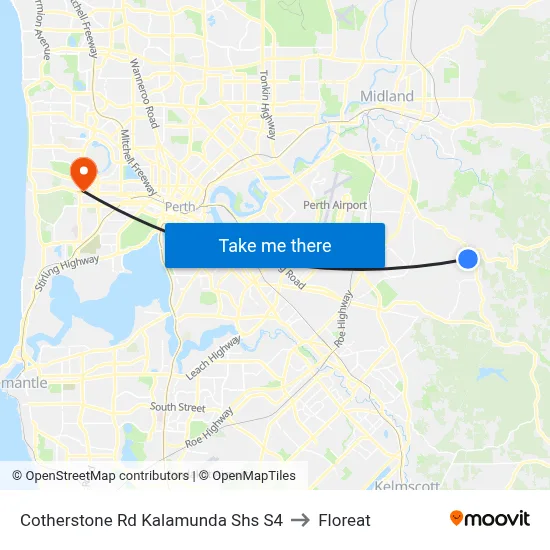 Cotherstone Rd Kalamunda Shs S4 to Floreat map