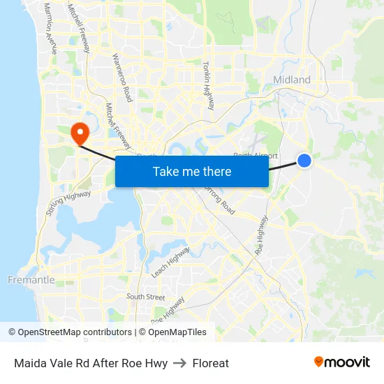 Maida Vale Rd After Roe Hwy to Floreat map