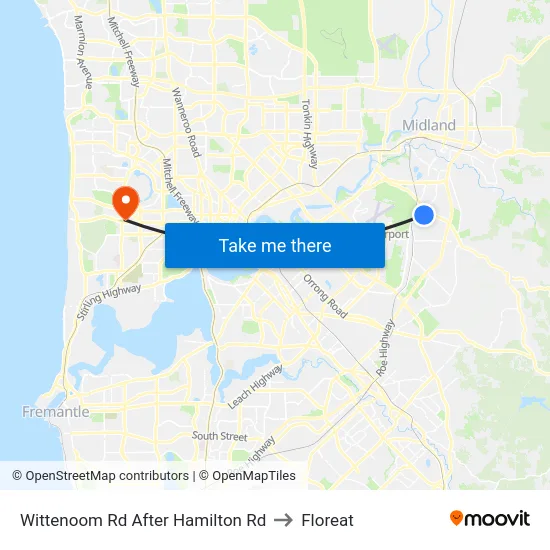 Wittenoom Rd After Hamilton Rd to Floreat map
