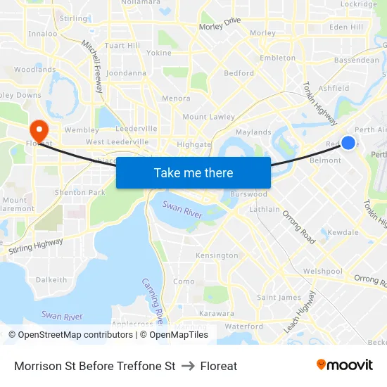 Morrison St Before Treffone St to Floreat map