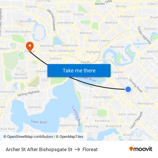 Archer St After Bishopsgate St to Floreat map