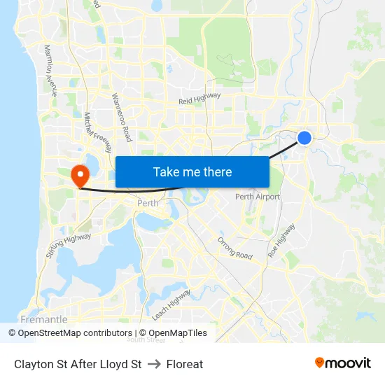 Clayton St After Lloyd St to Floreat map