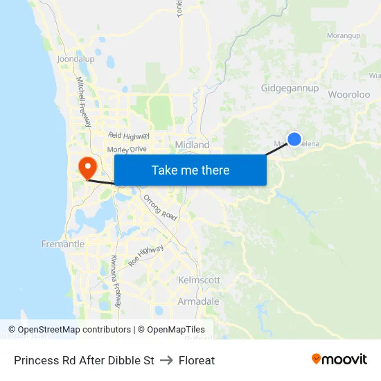 Princess Rd After Dibble St to Floreat map