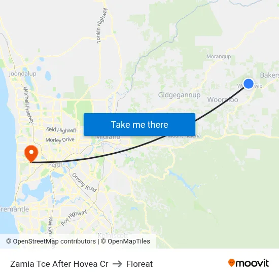 Zamia Tce After Hovea Cr to Floreat map