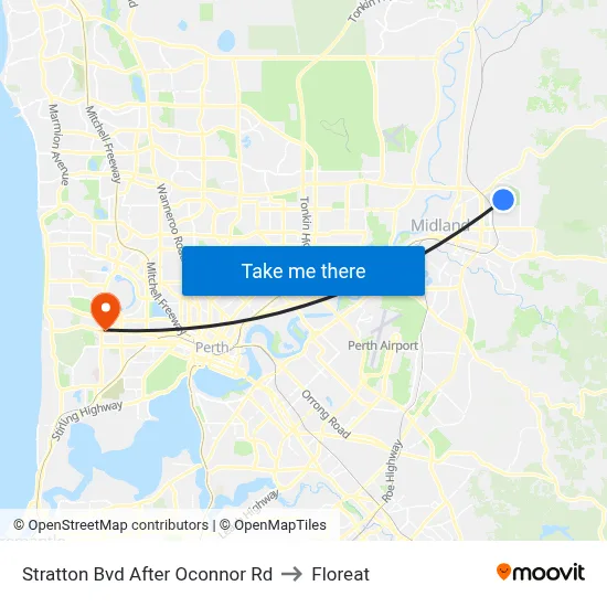 Stratton Bvd After Oconnor Rd to Floreat map