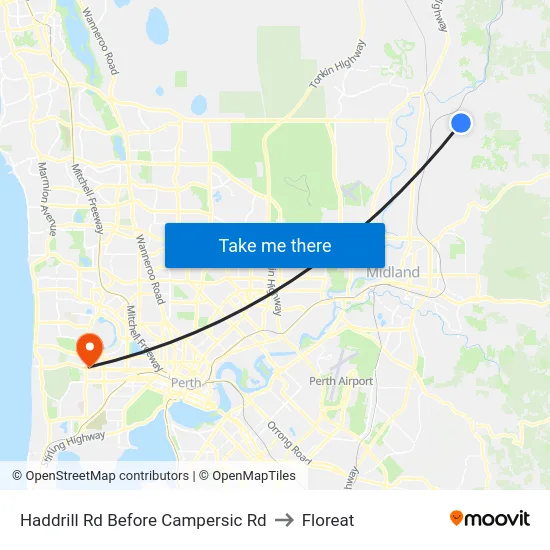 Haddrill Rd Before Campersic Rd to Floreat map