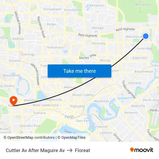 Cuttler Av After Maguire Av to Floreat map