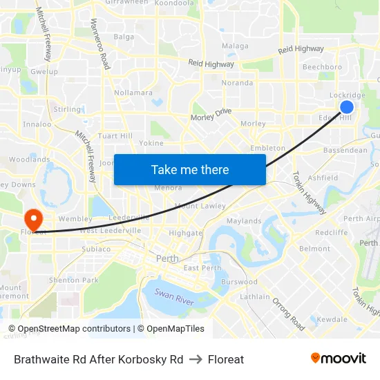 Brathwaite Rd After Korbosky Rd to Floreat map