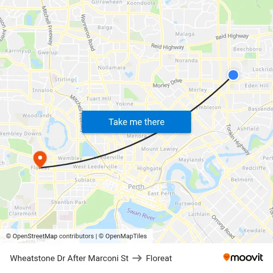 Wheatstone Dr After Marconi St to Floreat map