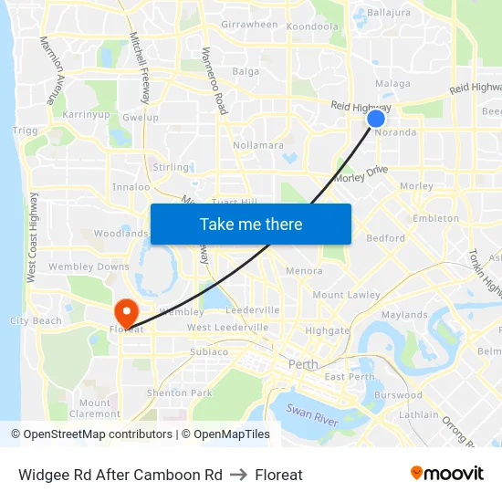 Widgee Rd After Camboon Rd to Floreat map