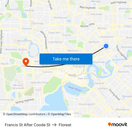 Francis St After Coode St to Floreat map